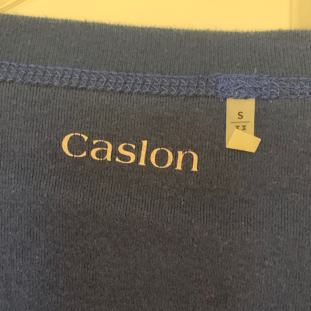 Caslon Scoop Neck Long Sleeve Tee in Deep Navy - Picture 2 of 5